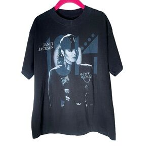 90s  Janet Jackson  Vintage t shirt Rhythm Nation Tour Concert Tee Kids XL